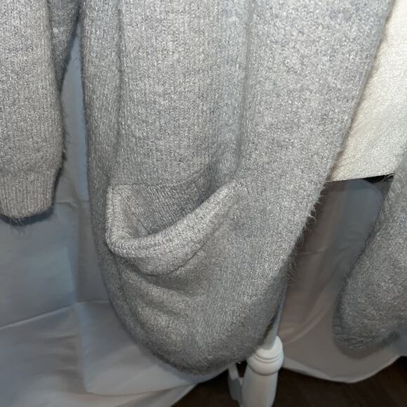 Ellos Gray Heavy Open Cardigan with Pockets Size Large - Picture 3 of 6